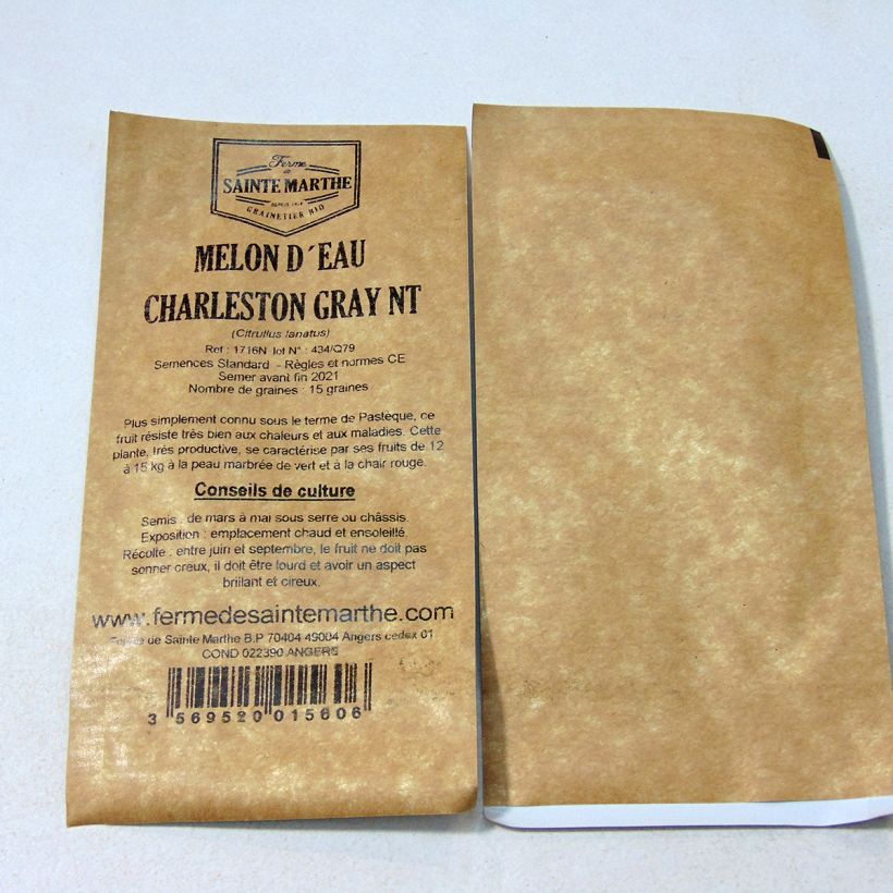 Example of Wassermelone Charleston per pack of 15 seeds (1g) as you get