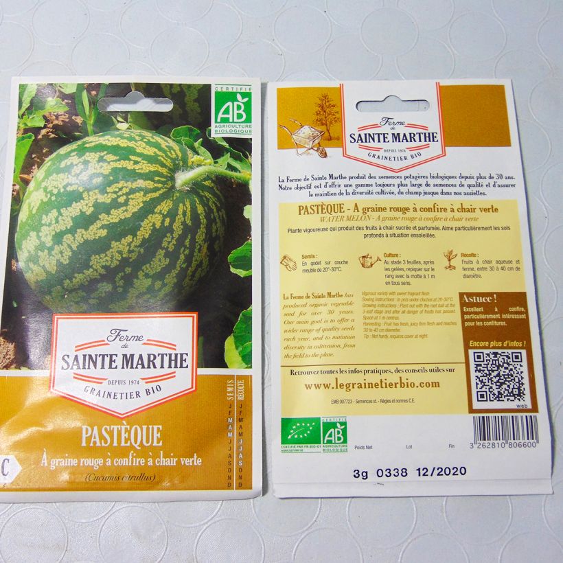 Example of Wassermelone mit roten Kernen per pack of 15 seeds (3g) as you get