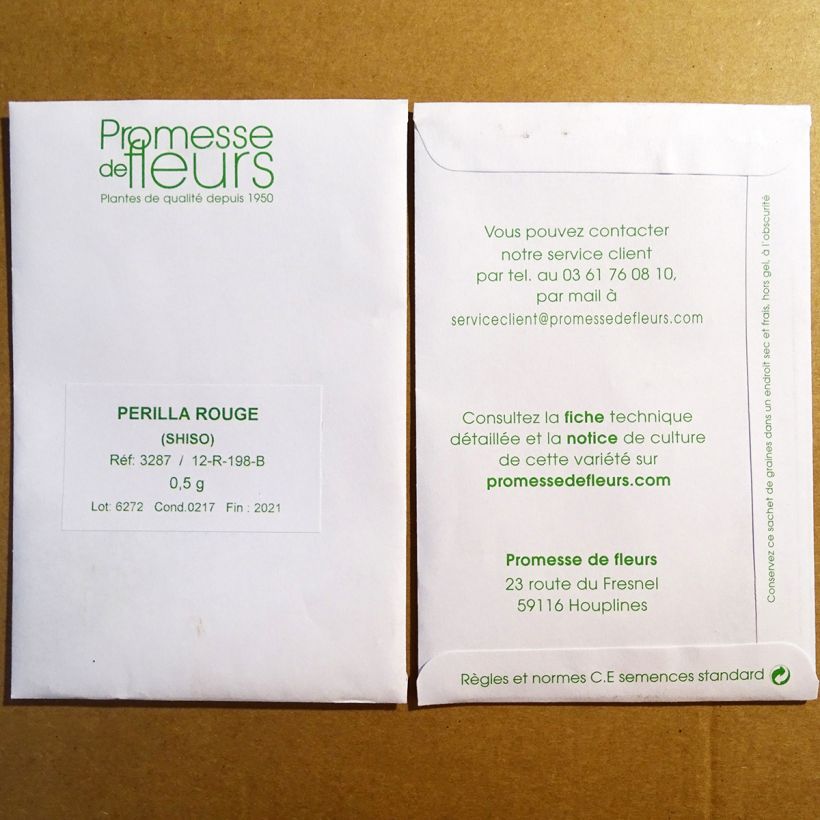 Example of Schwarznessel Rouge per pack of 350 seeds (0,5g) as you get