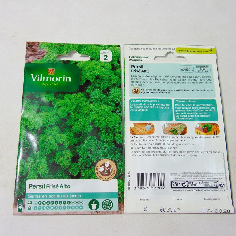 Example of Garten-Petersilie Alto - Vilmorin per pack of 3000 seeds (5g) as you get
