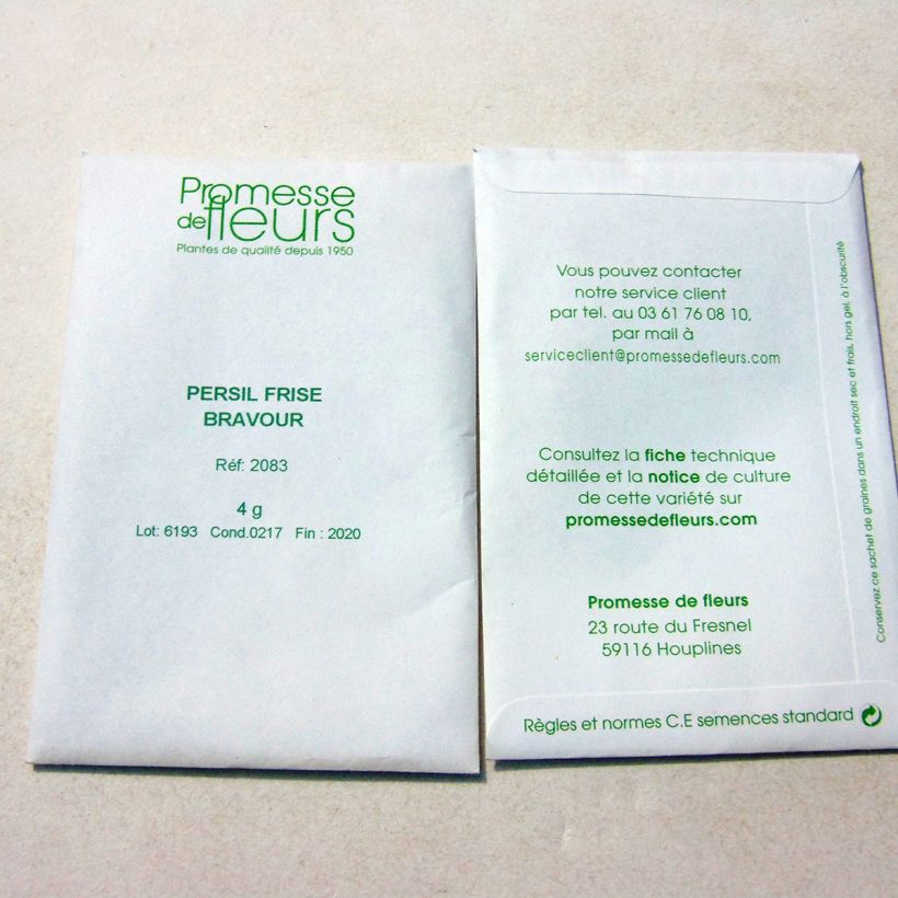 Example of Garten-Petersilie Bravour per pack of 1700 seeds (4g) as you get