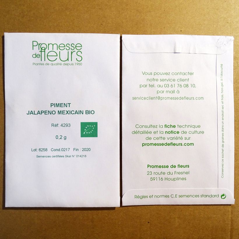 Example of Mexicanischer Pfeffer Jalapeno Bio per pack of 30 seeds (0,2g) as you get