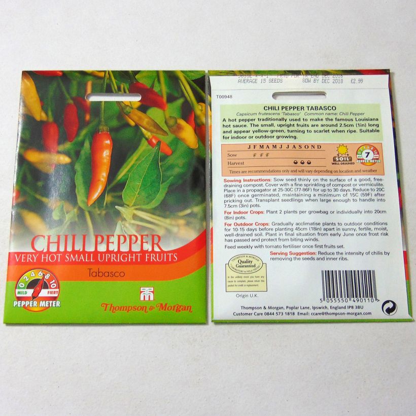 Example of Chili-Pfeffer Tabasco per pack of 15 seeds as you get
