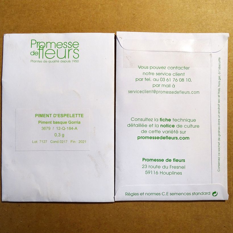 Example of Pfeffer Gorria per pack of 25 seeds as you get