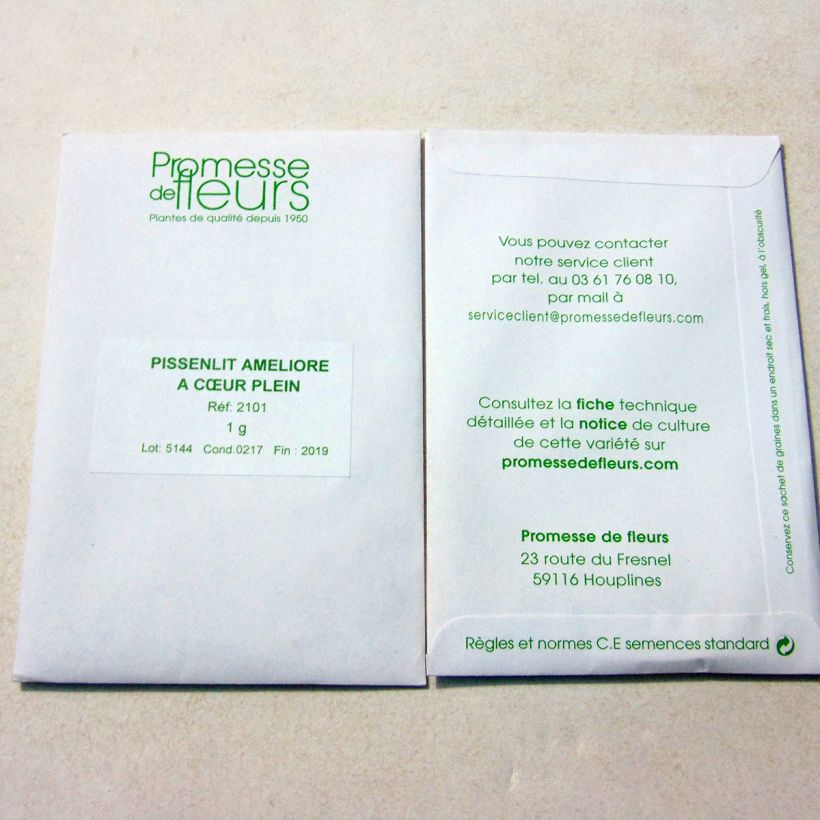 Example of Wiesen-Löwenzähne amélioré à Coeur Plein - Taraxacum officinale per pack of 1200 seeds (1g) as you get