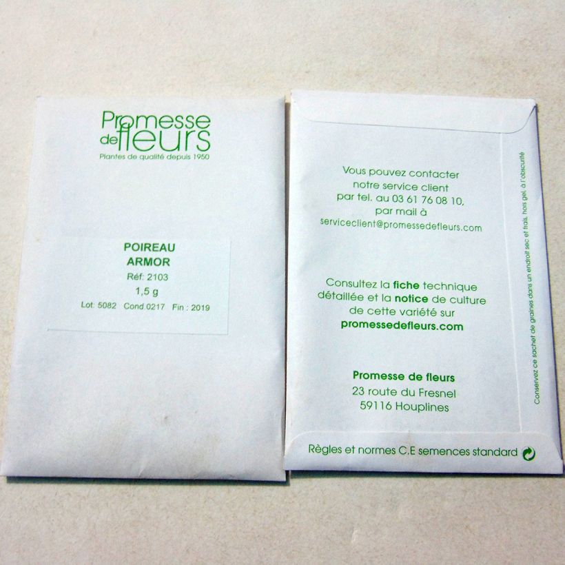 Example of Lauch-Porree Armor per pack of 250 seeds (1g) as you get