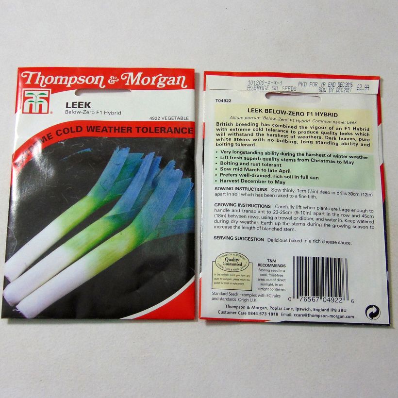 Example of Lauch-Porree Below-Zero F1 per pack of 50 seeds as you get