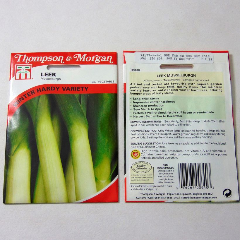 Example of Lauch-Porree Musselburgh per pack of 350 seeds as you get