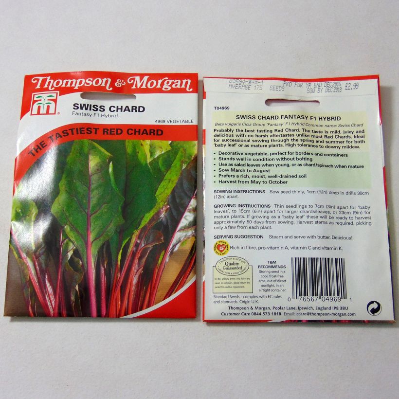 Example of Mangold Fantasy per pack of 175 seeds as you get