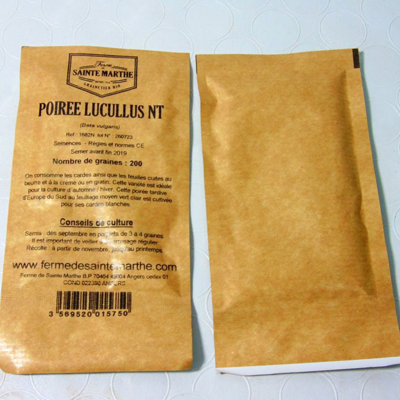 Example of Mangold Lucullus - La Ferme de Sainte-Marthe per pack of 200 seeds (3g) as you get