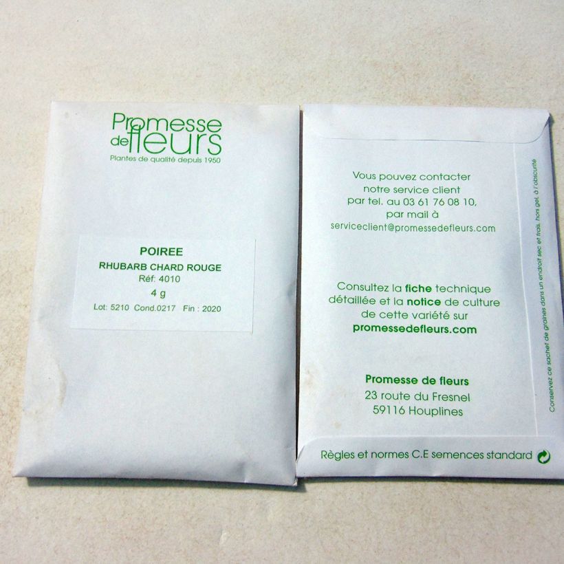 Example of Mangold Rhubarb Chard per pack of 150 seeds (4g) as you get