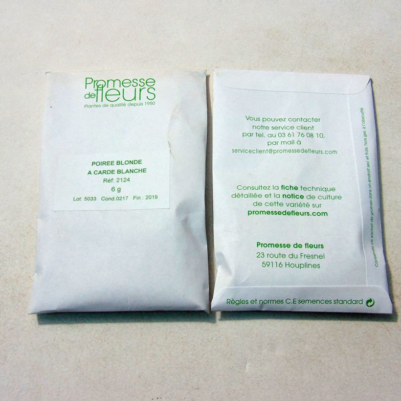 Example of Mangold Glatter Silber per pack of 250 seeds (6g) as you get