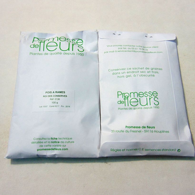 Example of Riesige Erbse Roi des conserves per pack of 250-350 seeds (100g) as you get