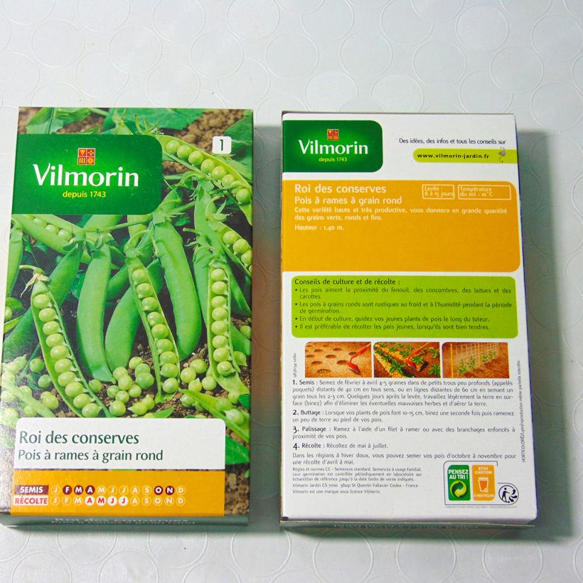 Example of Riesige Erbse Roi des conserves - Vilmorin per pack of 600 seeds (200g) as you get