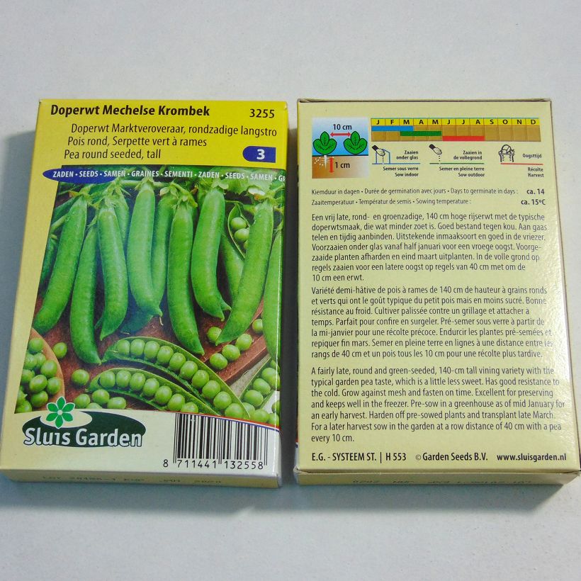 Example of Riesige Erbse Serpette verte de Malines per pack of 255 seeds (85g) as you get