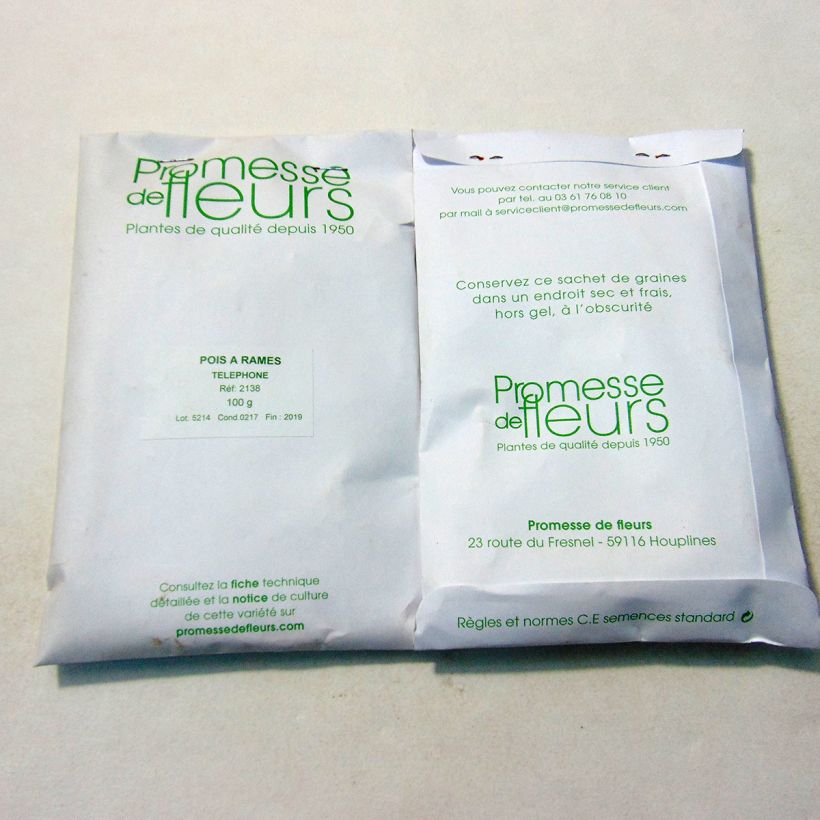 Example of Riesige Erbse Téléphone per pack of 250-350 seeds (100g) as you get