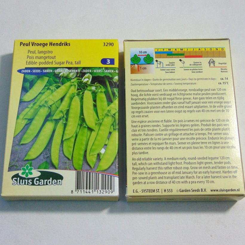 Example of Riesige Erbse Vroege Hendriks per pack of 300 seeds (100g) as you get
