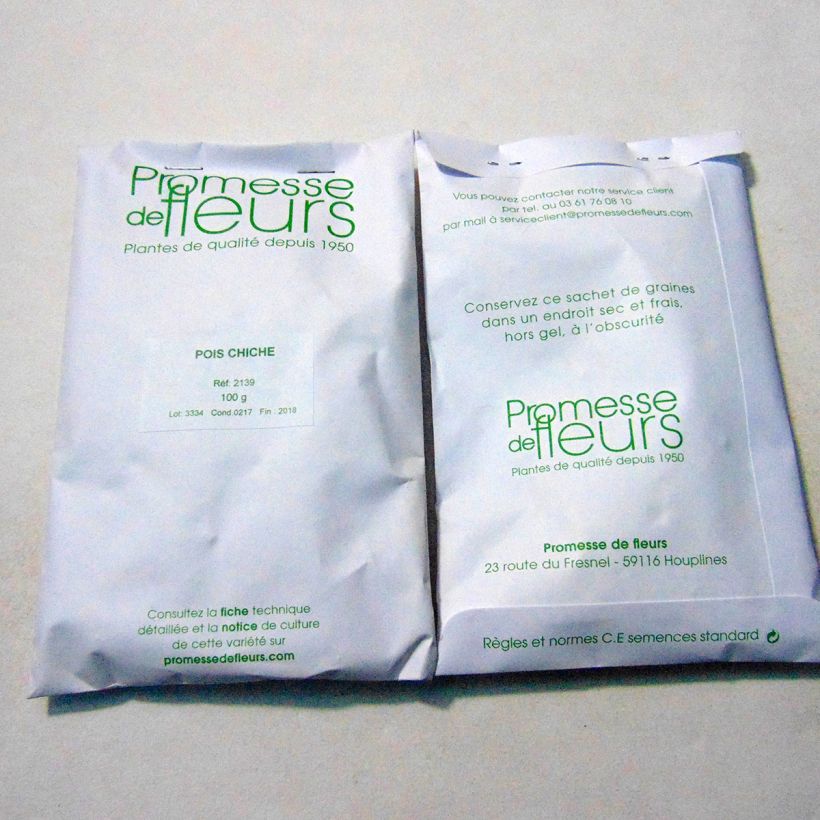 Example of Kichererbse - Cicer arietinum per pack of 250 seeds (100g) as you get