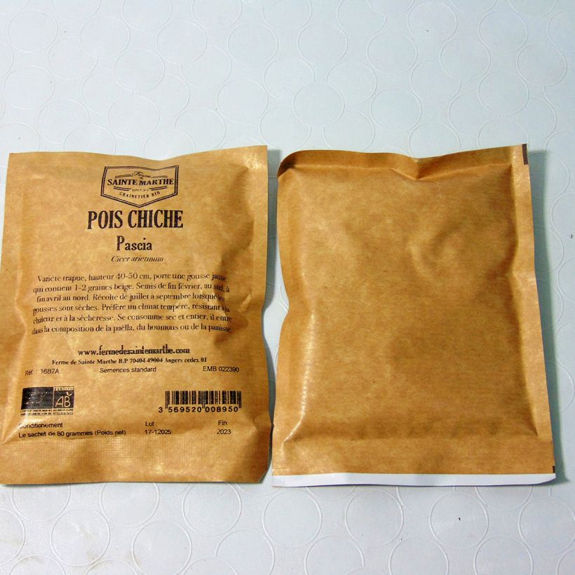Example of Kichererbse Pascia - Cicer arietinum per 80 g seed pack as you get