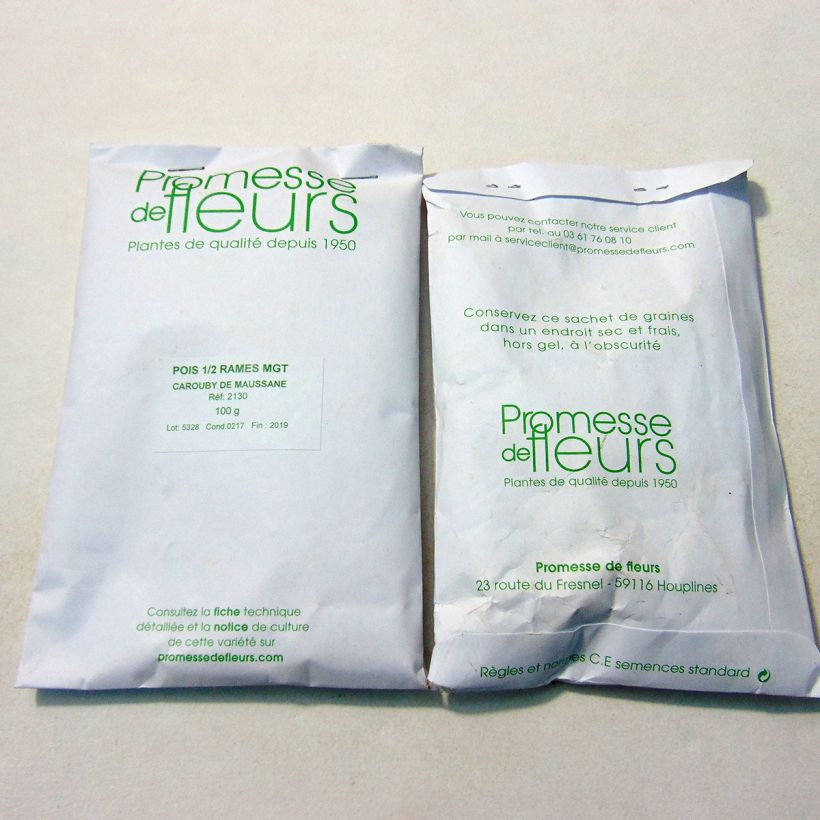 Example of Zwergerbse Carouby de Maussane per pack of 250-350 seeds (100g) as you get