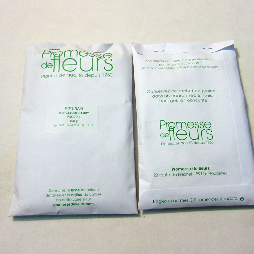 Example of Zwergerbse Bamby per pack of 250-350 seeds (100g) as you get