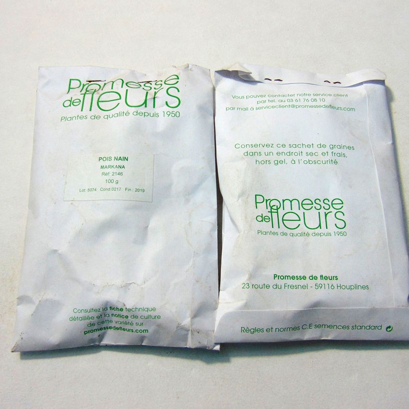 Example of Zwergerbse Markana per pack of 300 seeds (100g) as you get