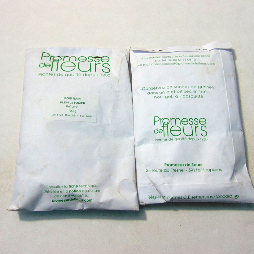 Example of Zwergerbse Plein le panier per pack of 250-350 seeds (100g) as you get
