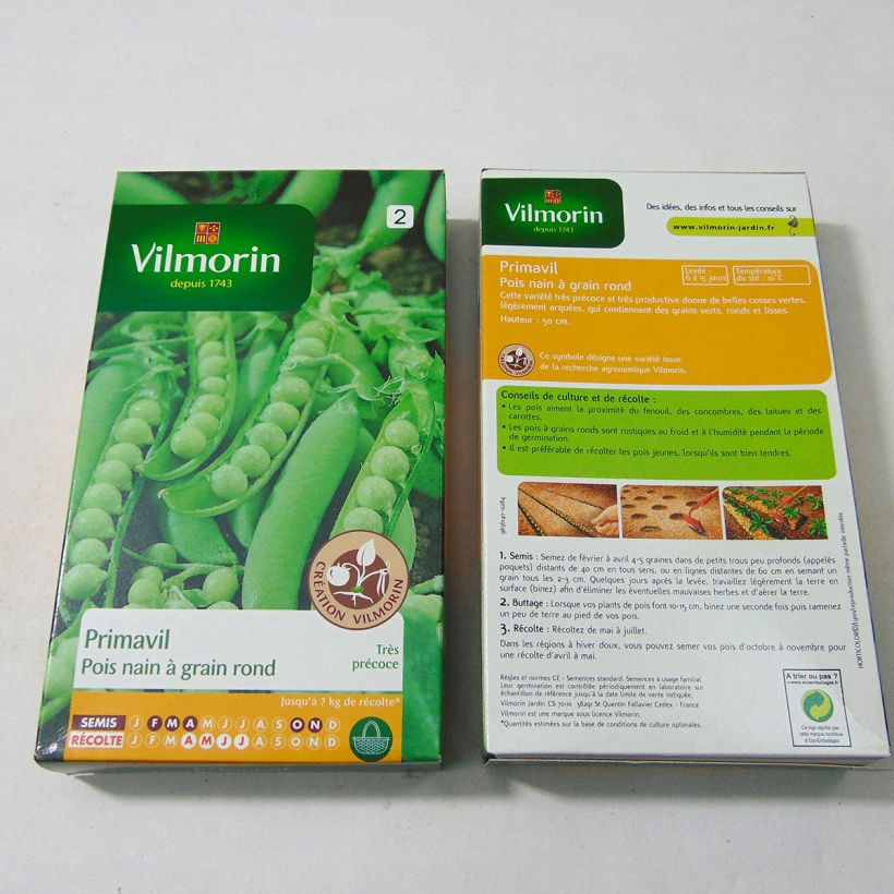 Example of Zwergerbse Primavil - Vilmorin per pack of 600 seeds (200g) as you get