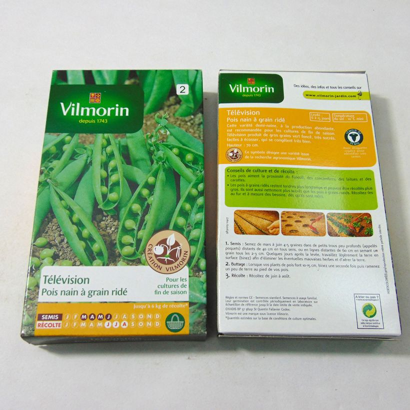 Example of Zwergerbse Télévision - Vilmorin per pack of 600 seeds (200g) as you get