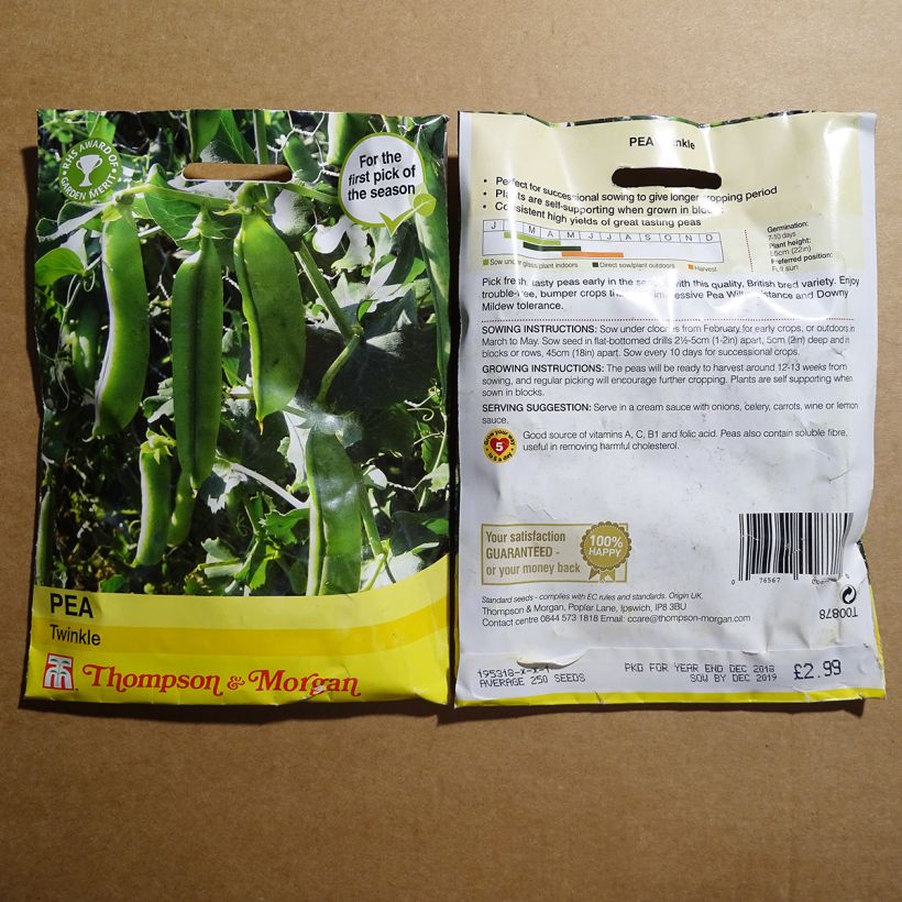 Example of Zwergerbse Twinkle per pack of 250 seeds as you get
