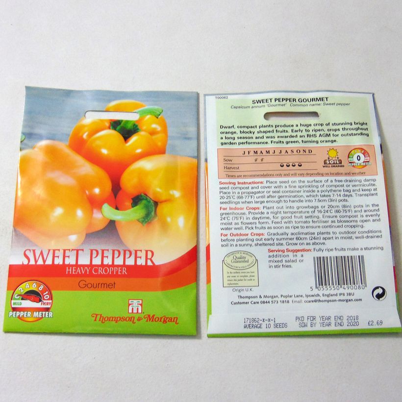 Example of Paprika Gourmet per pack of 10 seeds as you get