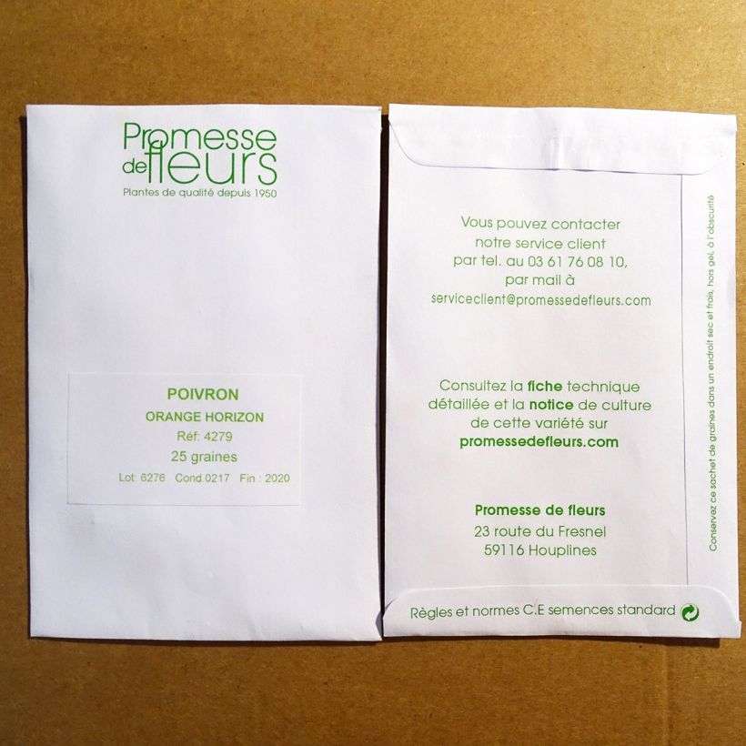 Example of Paprika Orange Horizon per pack of 25 seeds as you get