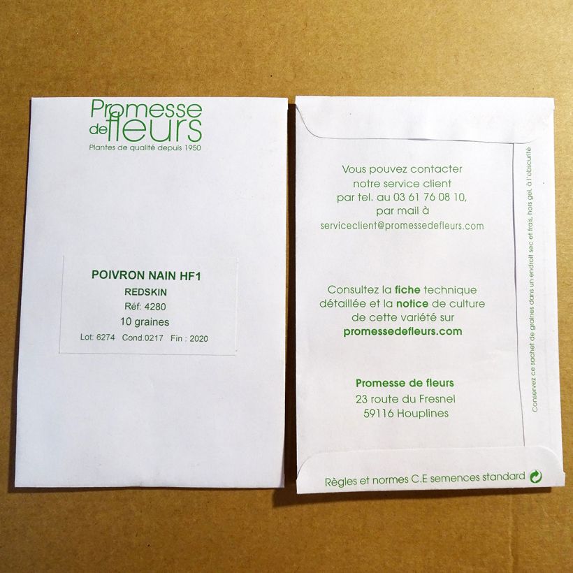 Example of Paprika Redskin F1 per pack of 10 seeds as you get