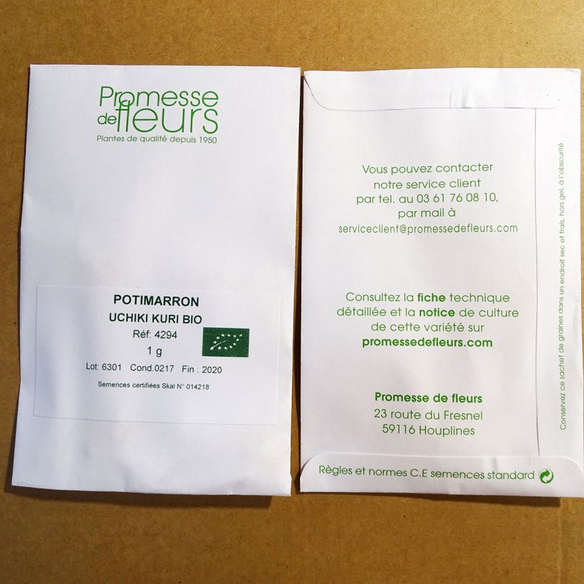 Example of Riesen-Kürbis Uchiki-Kuri Bio per pack of 10 ? 15 seeds (2g) as you get