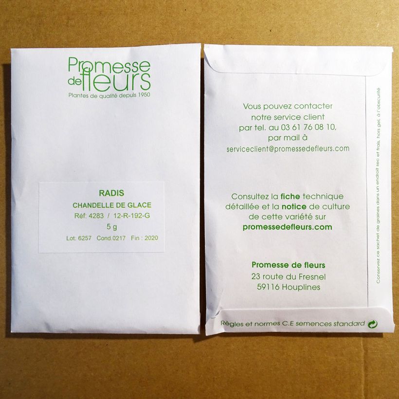 Example of Rettich Chandelle de Glace per pack of 450 seeds (5g) as you get