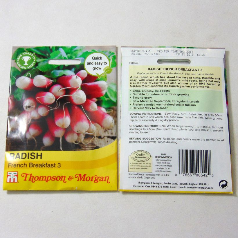 Example of Rettich French Breakfast 3 per pack of 1000 seeds as you get