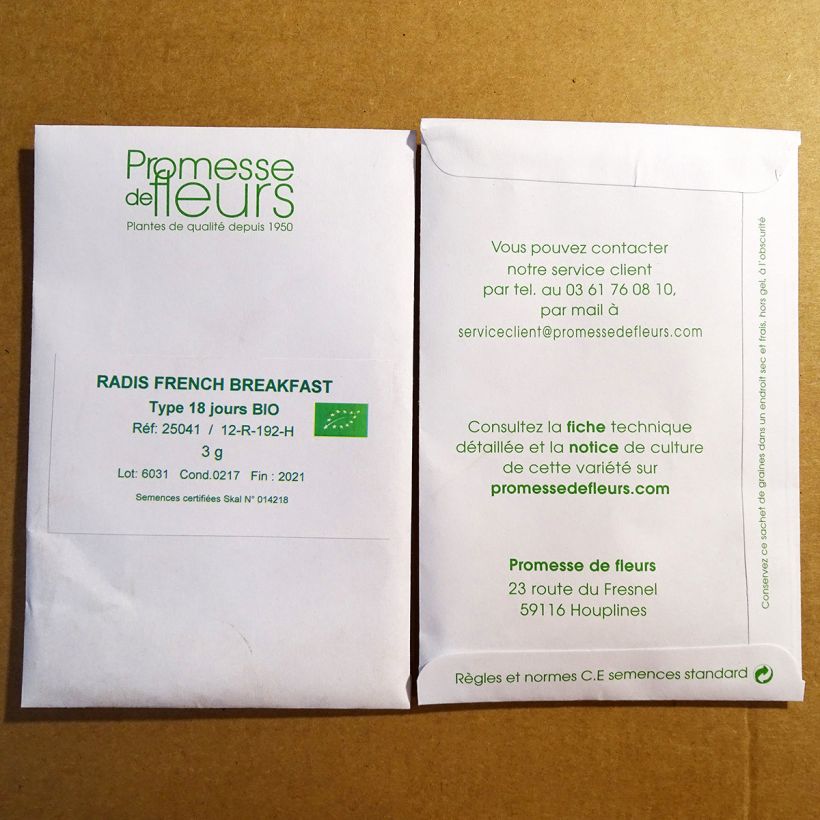 Example of Rettich Breakfast Bio per pack of 500 seeds (5g) as you get