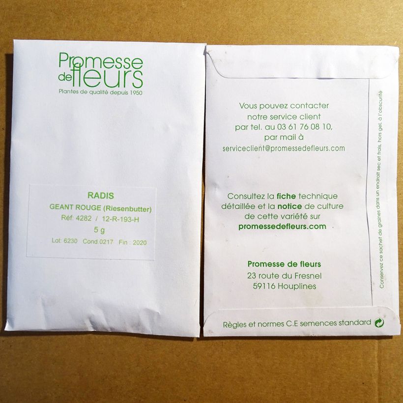 Example of Rettich Géant Rouge - Riesenbutter per pack of 500 seeds (5g) as you get