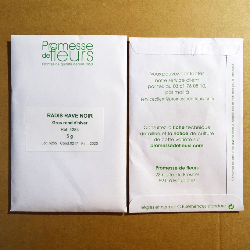 Example of Rettich Noir Gros Rond d'Hiver per pack of 1000 seeds (10g) as you get