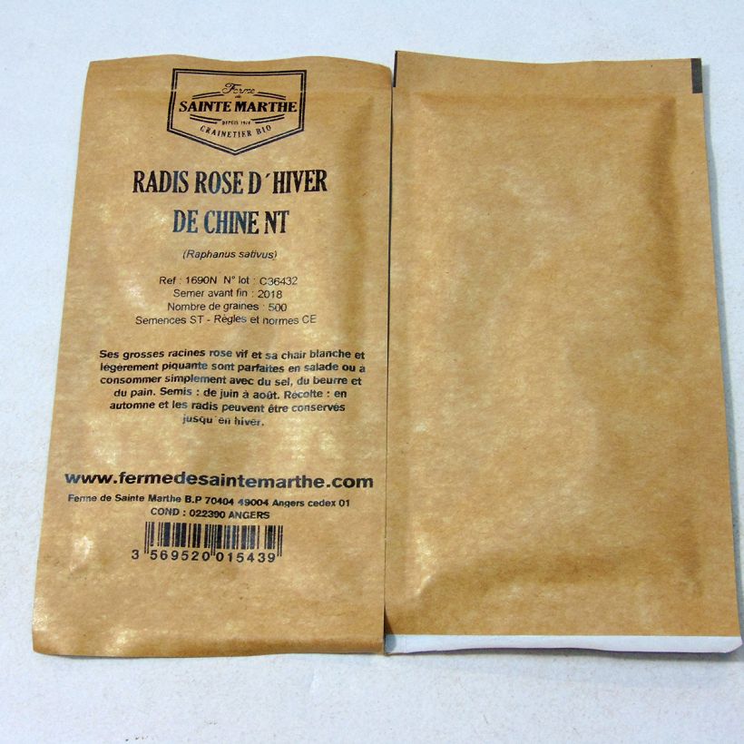 Example of Rettich Rose d'hiver de Chine - Ferme de Sainte Marthe per pack of 500 seeds (5g) as you get