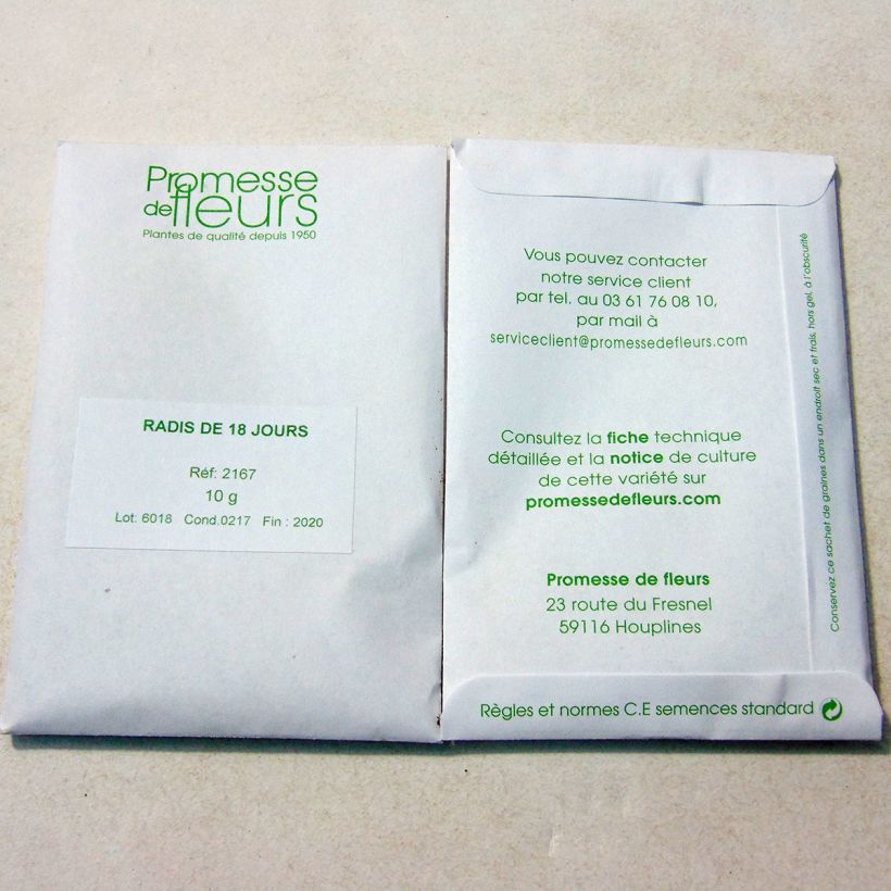 Example of Radieschen 18 Tage per pack of 1000 seeds (10g) as you get