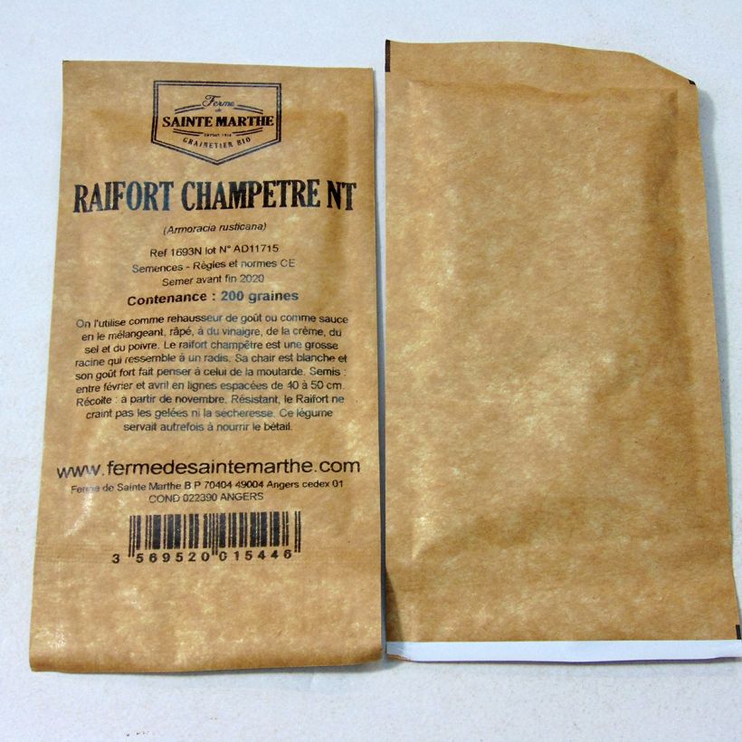 Example of Meerrettich Ferme de Sainte Marthe - Armoracia rusticana per pack of 200 seeds (2g) as you get