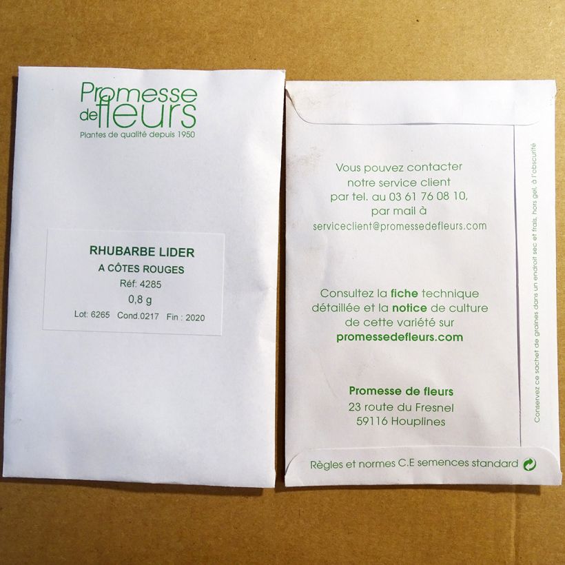 Example of Rhapontik-Rhabarber Lider per pack of 40-50 seeds (0,8g) as you get