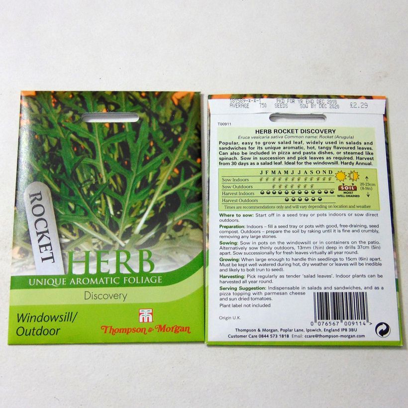 Example of Salat-Rauke Wildfire per pack of 750 seeds as you get