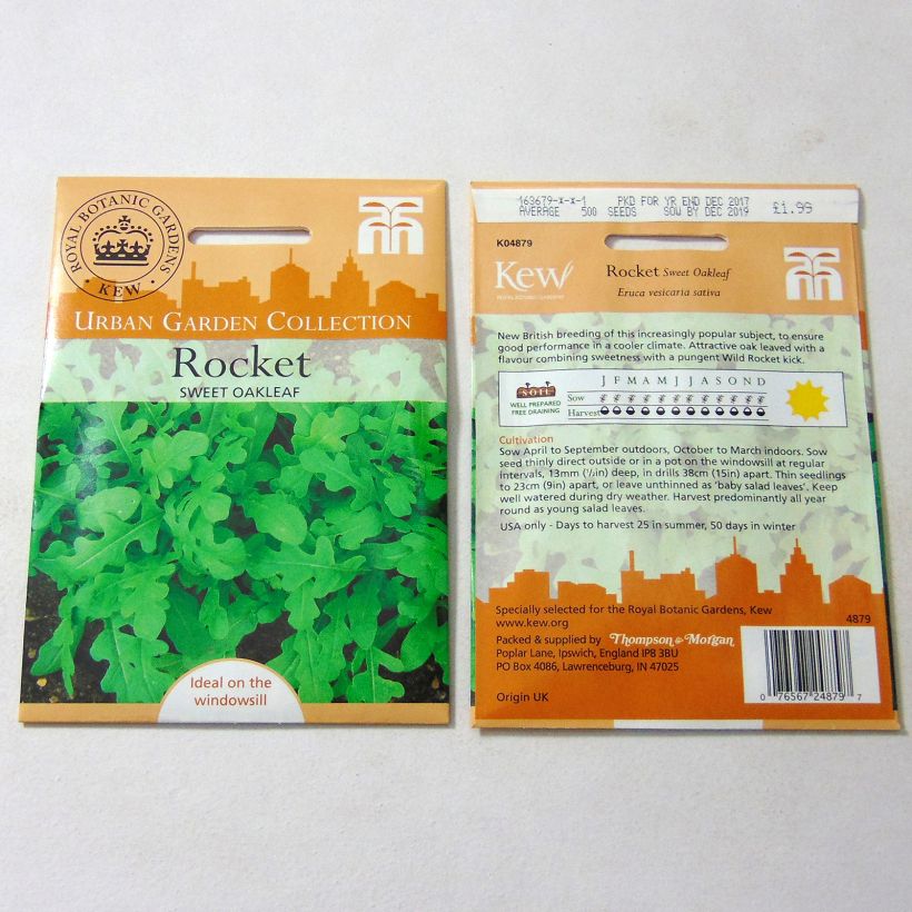 Example of Salat-Rauke Oakleaf per pack of 600 seeds as you get