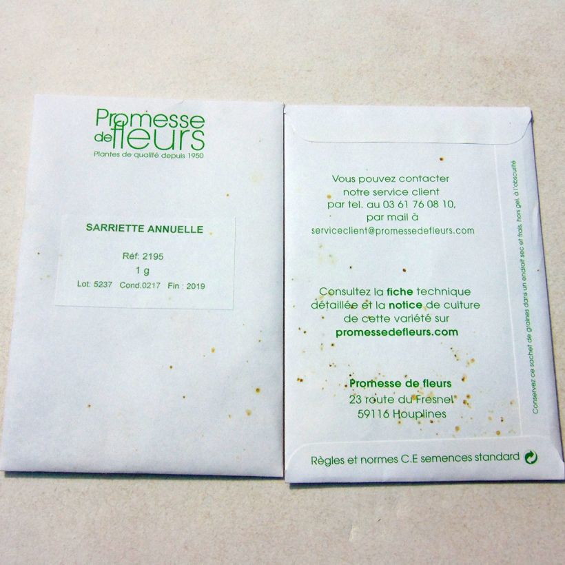 Example of Bohnenkraut - Satureja hortensis per pack of 1200 seeds (1g) as you get