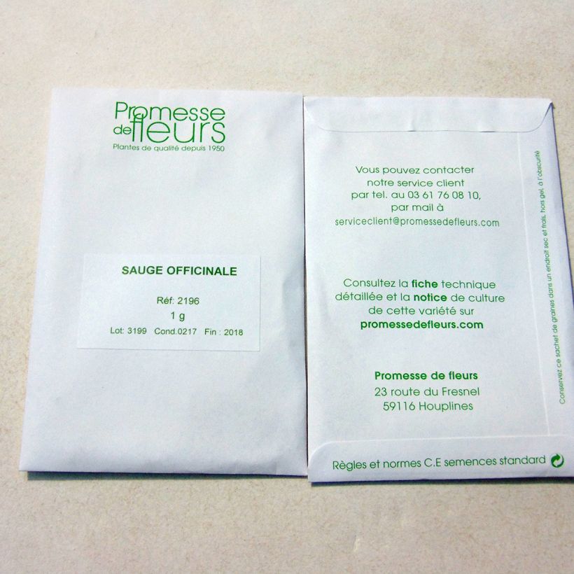 Example of Echter Salbei - Salvia officinalis G per pack of 100 seeds (1g) as you get