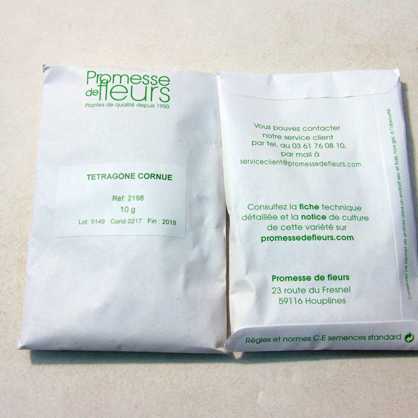 Example of Neuseelandspinat - Tetragonia tetragonoides per pack of 120 seeds (8g) as you get