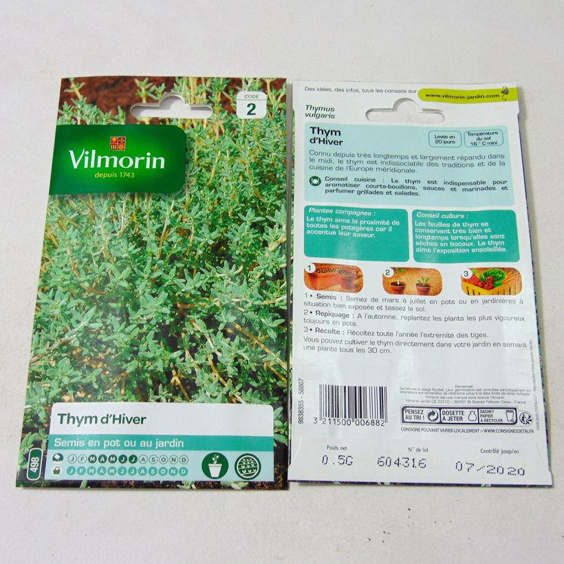 Example of Echter Thymian - Vilmorin - Thymus vulgaris per pack of 3000 seeds as you get