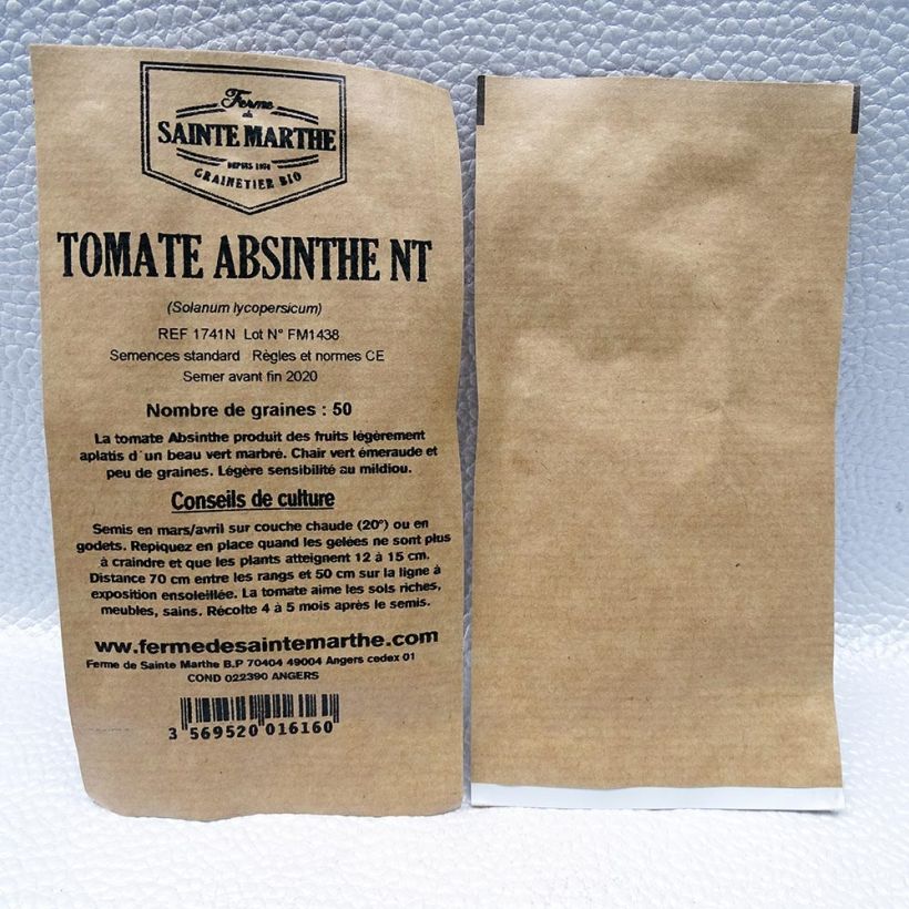 Example of Tomate Absinthe per pack of 50 seeds as you get